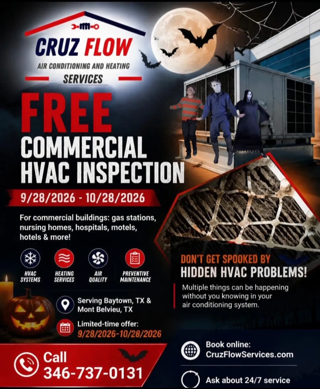Free Commercial HVAC Inspections in Baytown and Mont Belvieu image