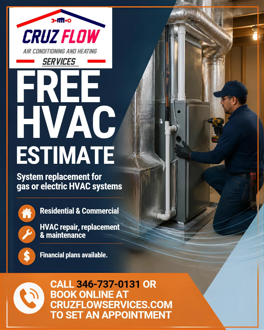 Cruz Flow Offers Free HVAC Estimates for Gas and Electric Systems image